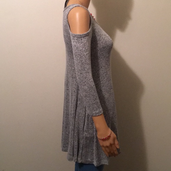 Poof Cold Shoulder Dress or Leggings Top Sz Sm - Picture 2 of 6